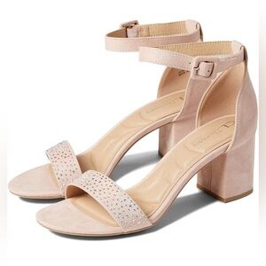 Elegant Pink Block Heel Sandals